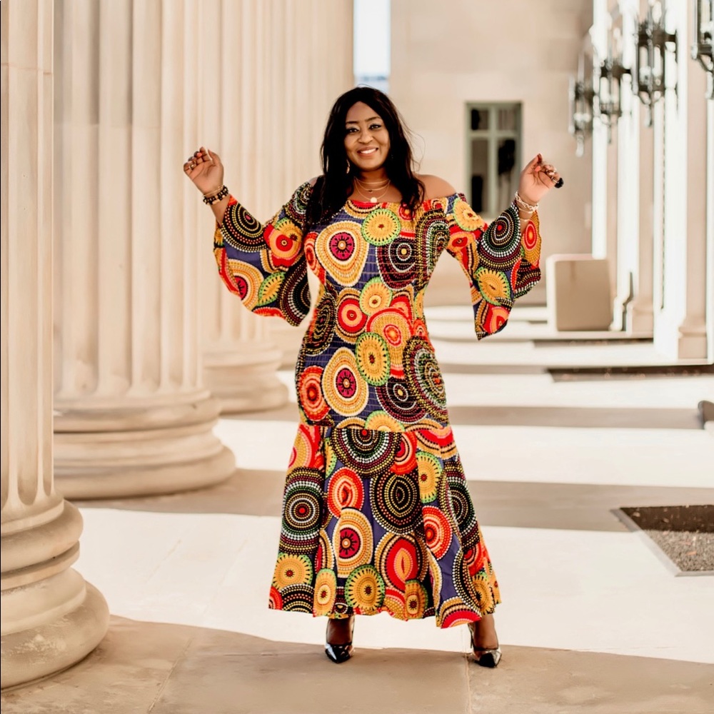 Beautiful print ankara maxi dress